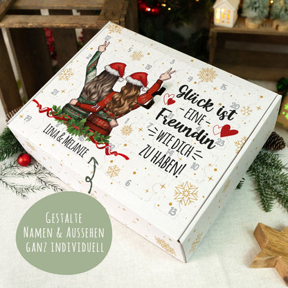 Personalisierter DIY-Adventskalender „Freundinnen“ – zum Befüllen