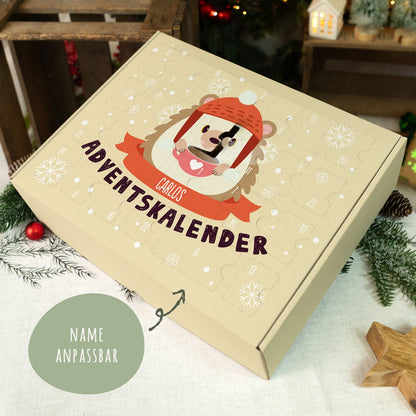 Gepersonaliseerde DIY-adventskalender „Kerstdieren“ – om zelf te vullen