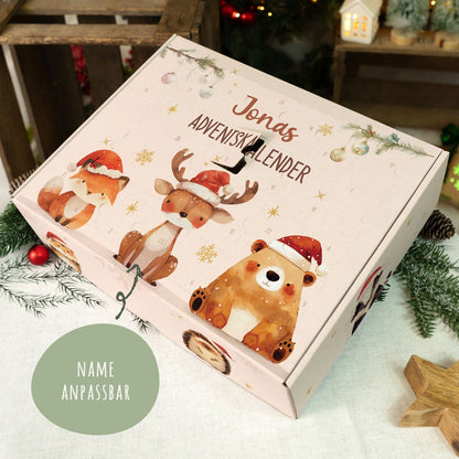 Personalisierter DIY-Adventskalender „Wintertrio“ – zum Befüllen