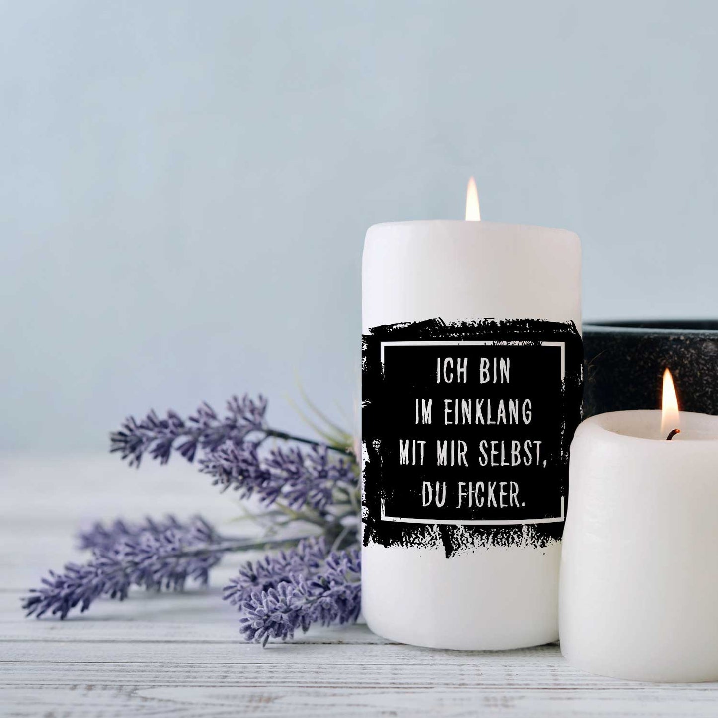 Kerze Im Einklang mit mir selbst – schwarze Produktansicht
