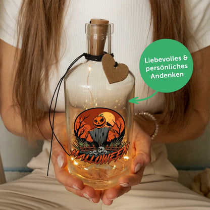 Halloween-Flaschenlicht „Vogelscheuche I“ – zweite Produktansicht