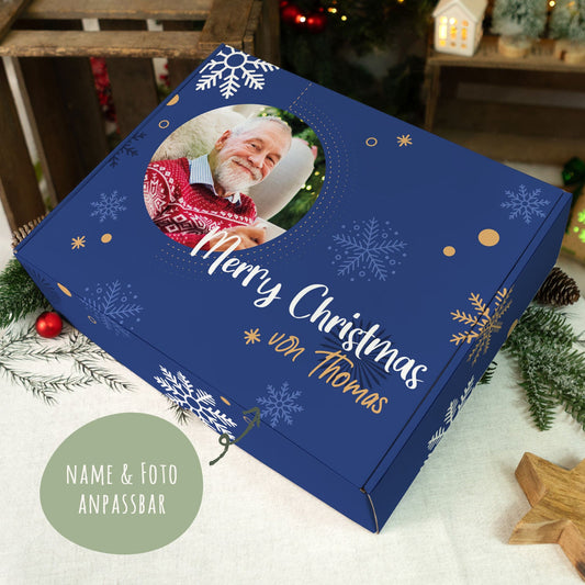 Boîte cadeau Photo & nom personnalisée – vue en perspective