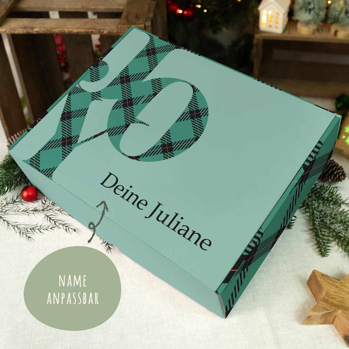 Geschenkbox Joy mit Wunschtext – Perspektivansicht