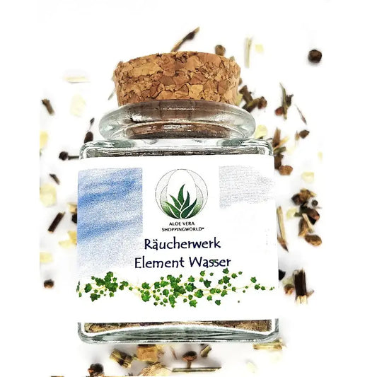 Räucherwerk "Element Wasser" Glas 50 ml - by SteinKunstWerk | Räucherware aus nachhaltiger Herstellung