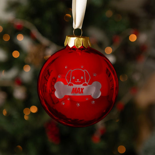 Personalisierte Weihnachtskugel für Hund und Katze