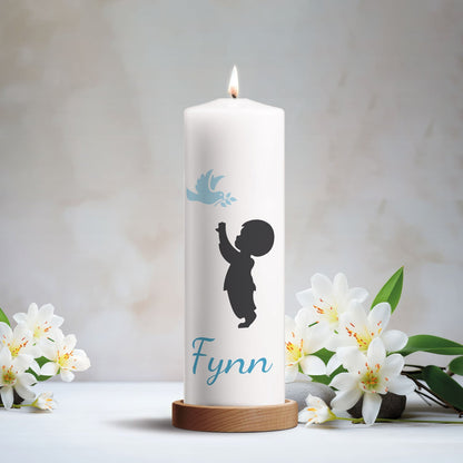 Trauerkerze Baby Silhouette – Motivdetail