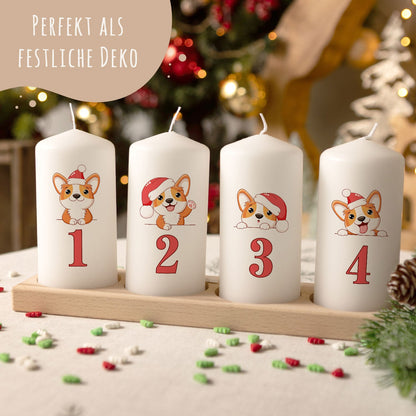 Adventskerzen „Hunde“ – 4er-Set für Hundefans
