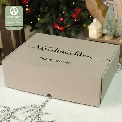 Personalisierte DIY-Geschenkbox „Frohe Weihnachten“ – Wunschtext