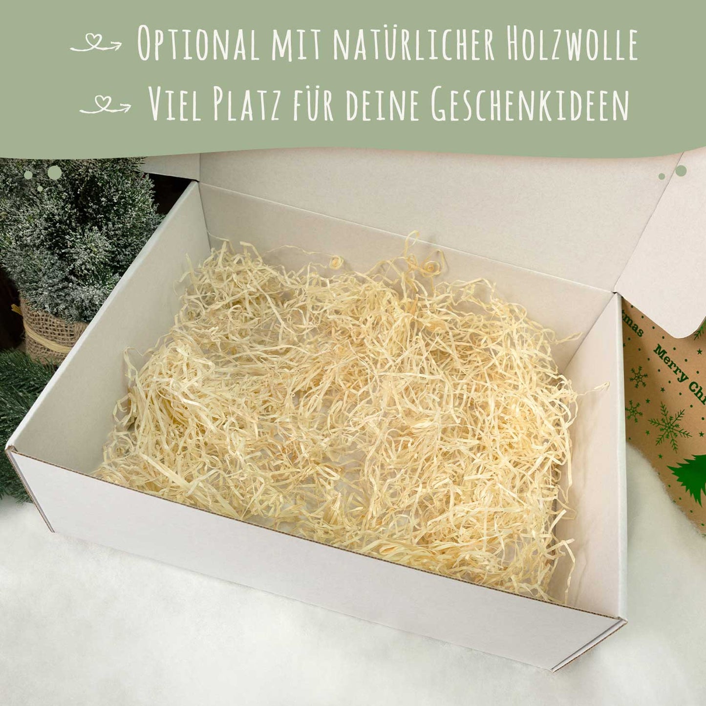 Personalisierte DIY-Geschenkbox „Frohe Weihnachten“ – Wunschtext