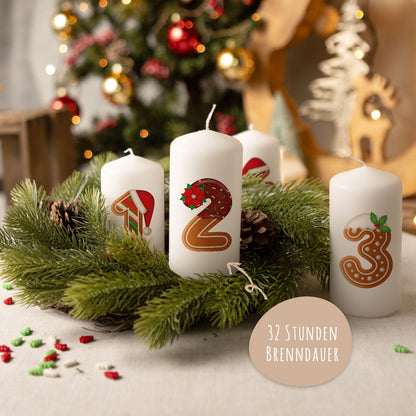 Adventskerzen „Lebkuchen“ – 4er-Set