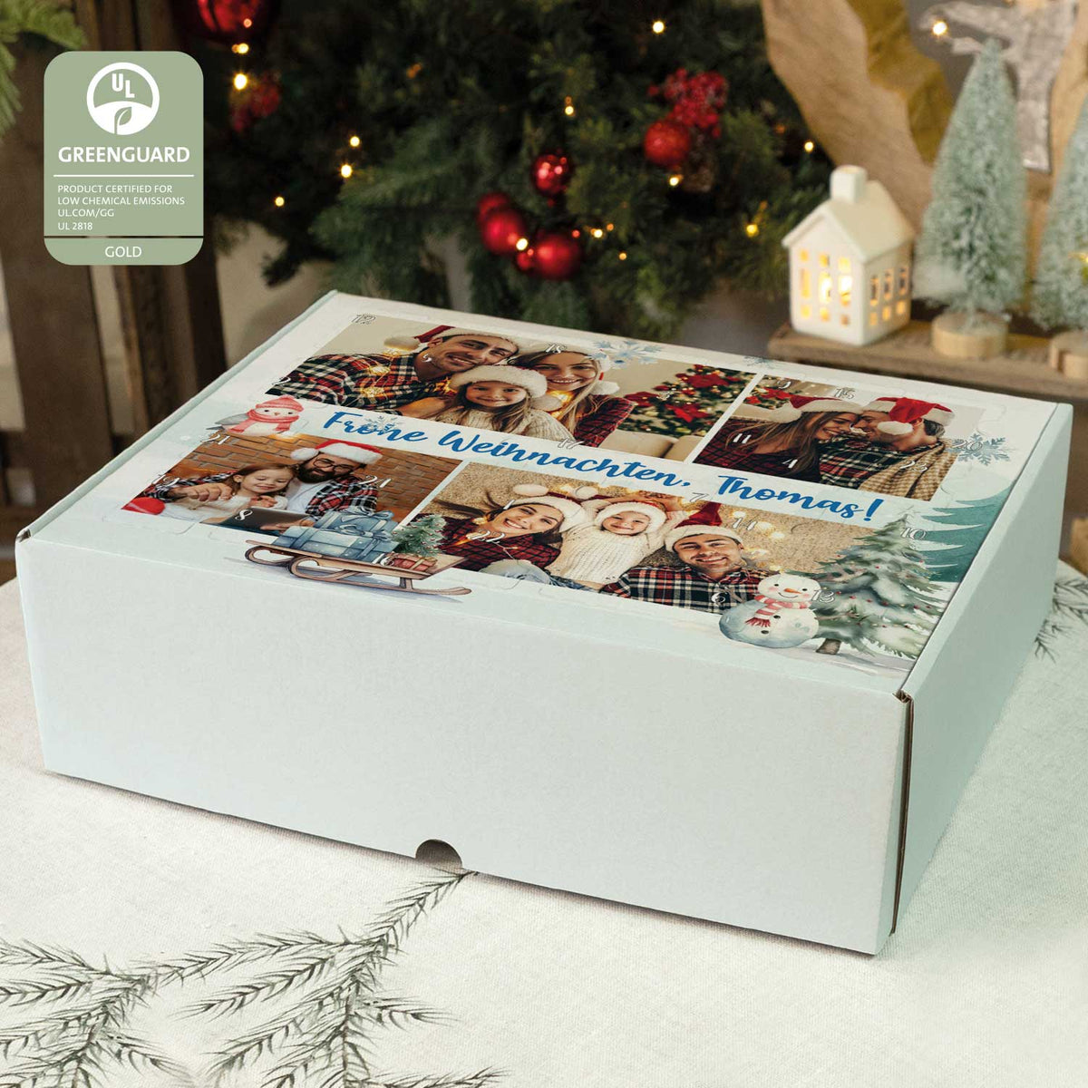 Foto-Adventskalender mit 4 Fotos & Wunschtext – zum Befüllen