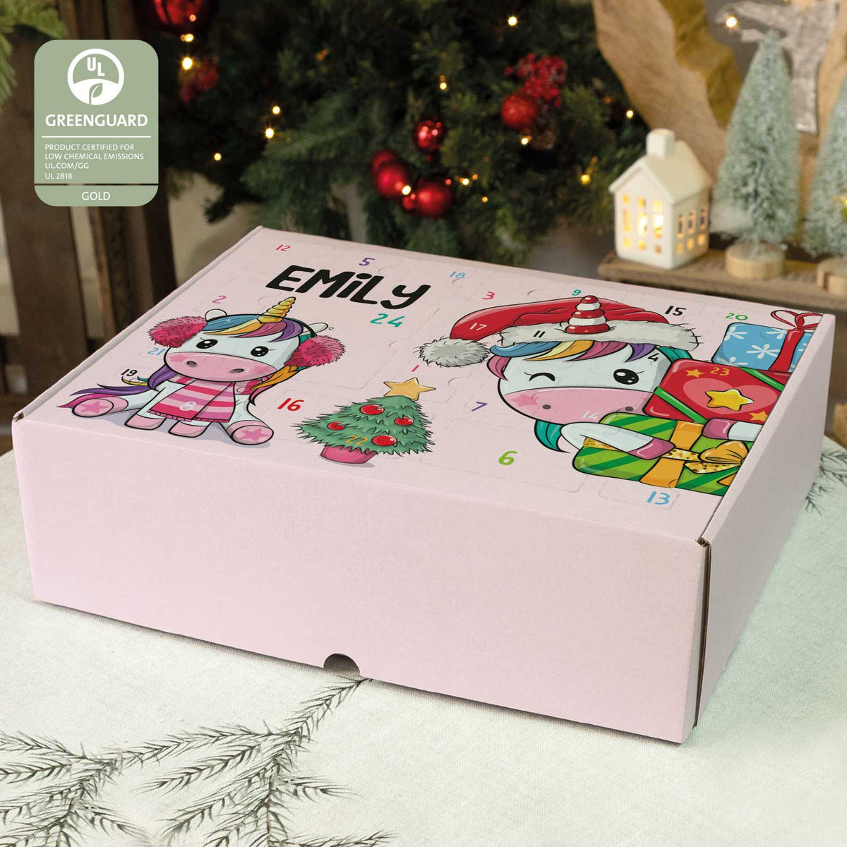 Personalisierter DIY-Adventskalender „Einhorn“ – zum Befüllen