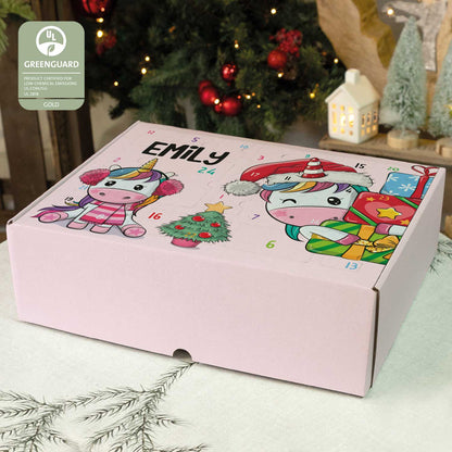 Personalisierter DIY-Adventskalender „Einhorn“ – zum Befüllen