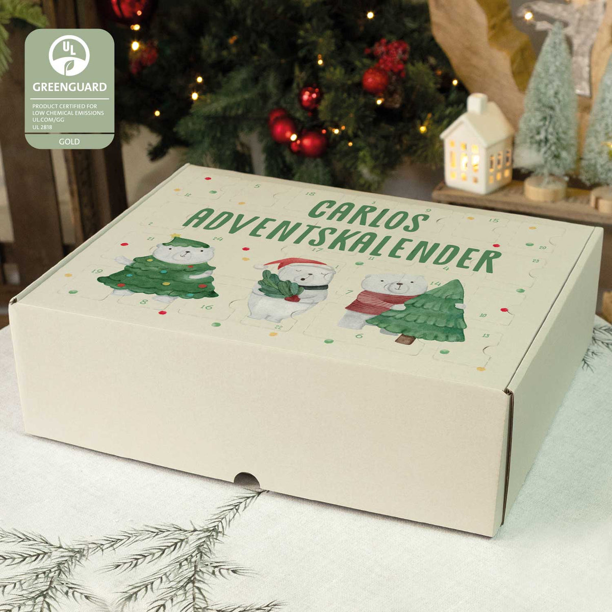 Personalisierter DIY-Adventskalender „Eisbären“ – zum Befüllen