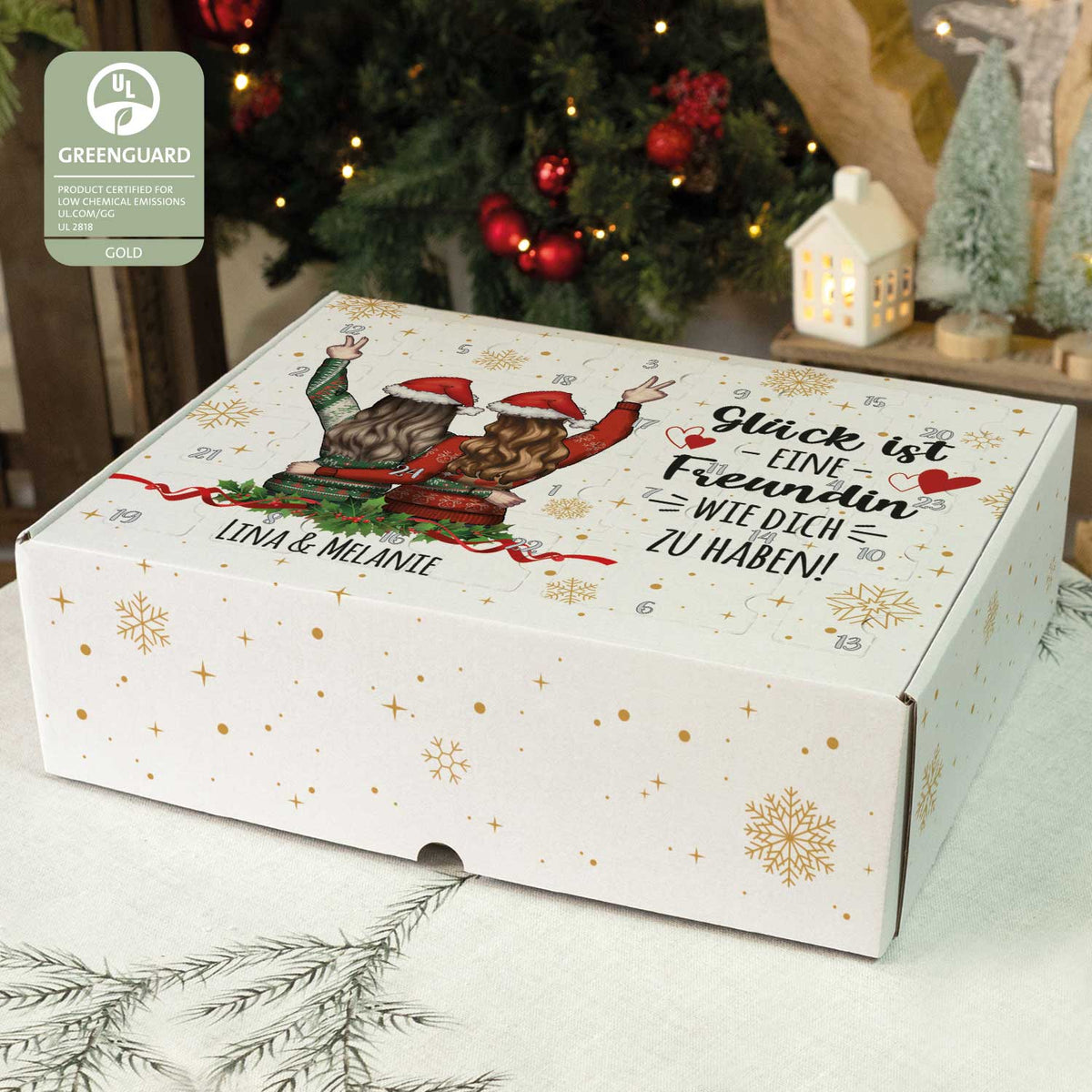 Personalisierter DIY-Adventskalender „Freundinnen“ – zum Befüllen