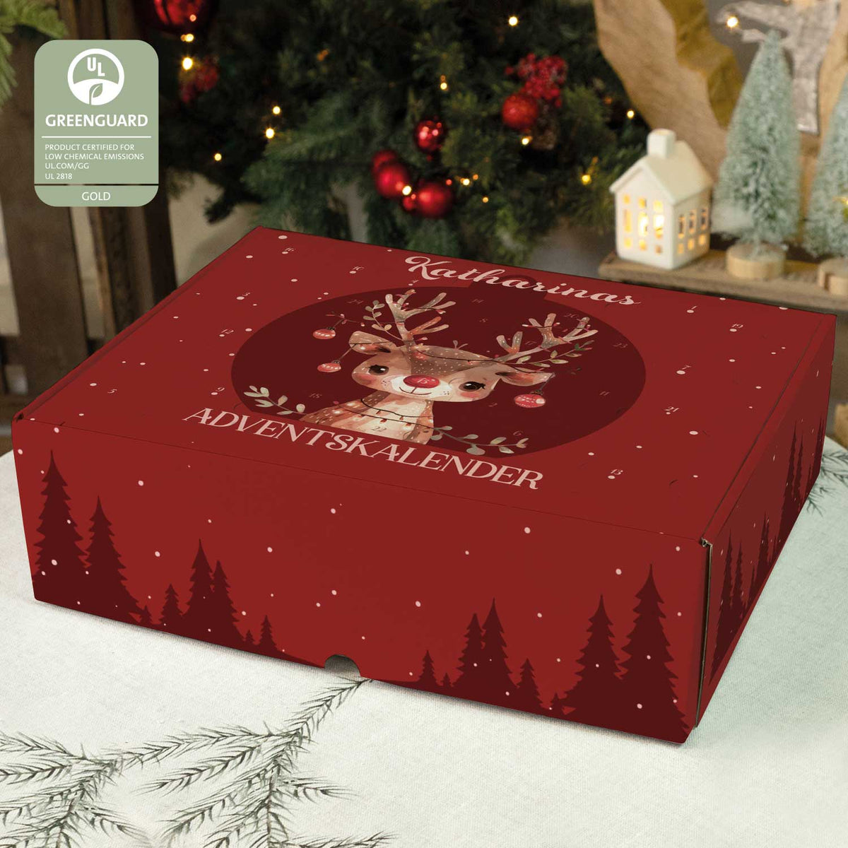 Personalisierter DIY-Adventskalender „Rentier“ – zum Befüllen