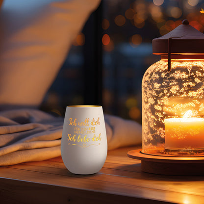 Windlicht „Ich will dich für den Rest meines Lebens“ – weitere Perspektive – Galerie 22