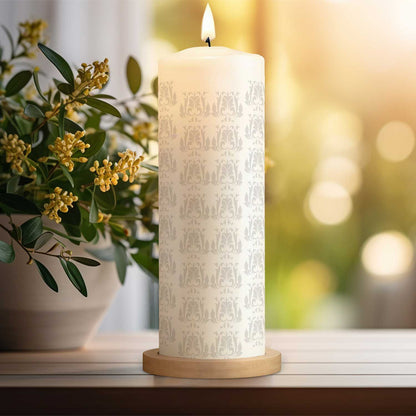 Personalisierte Erinnerungskerze Rosenkranz
