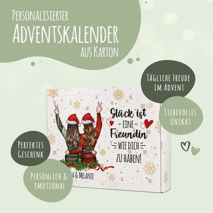 Personalisierter DIY-Adventskalender „Freundinnen“ – zum Befüllen