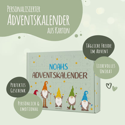 Personalisierter DIY-Adventskalender „Wichtel“ – zum Befüllen