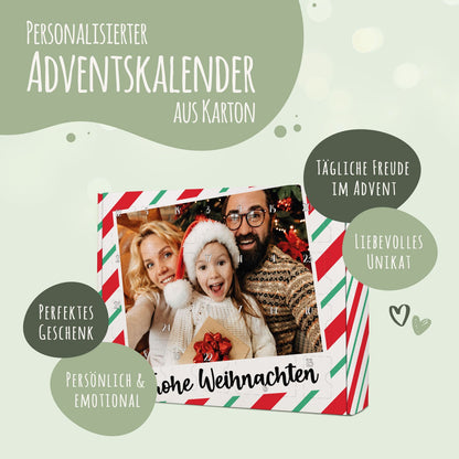 Personalisierter Foto-Adventskalender „Retro“ – zum Befüllen