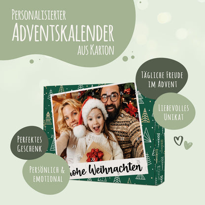 Personalisierter Foto-Adventskalender „Retro“ – zum Befüllen