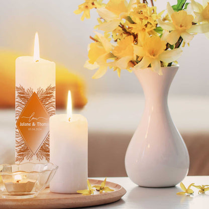 Hochzeitskerze Pampasgras Love – weitere Produktansicht