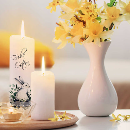 Osterkerze Osterhase mit Blumen – weitere Frühlingsansicht