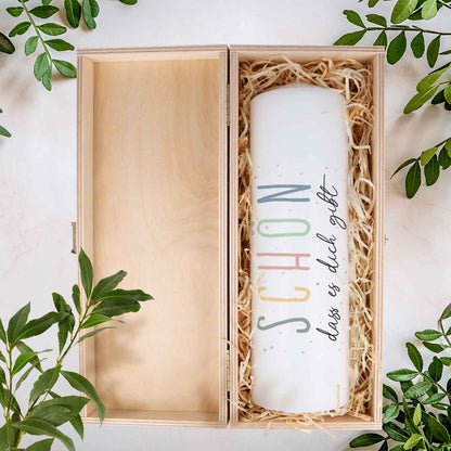 Geschenkkerze „Schön, dass es dich gibt“ – 25 cm