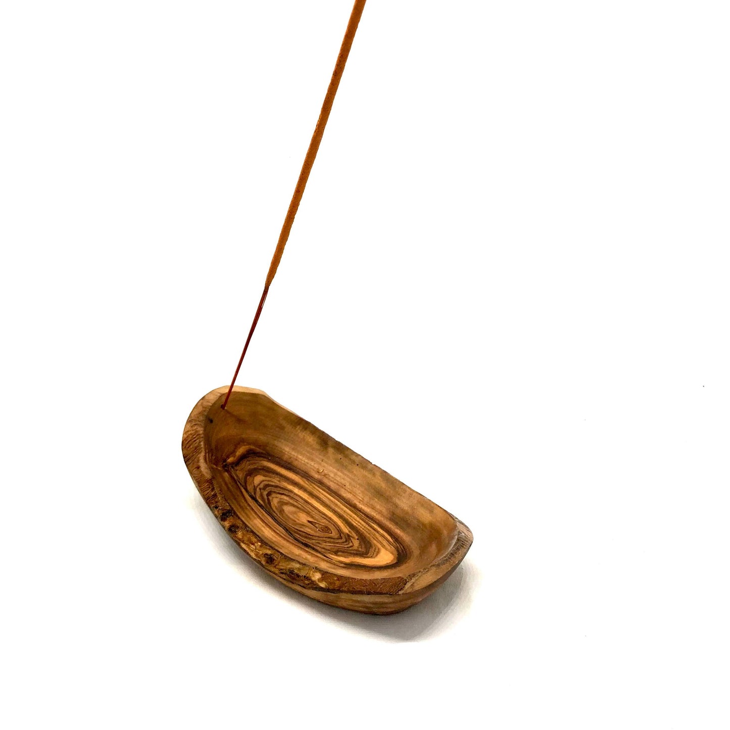 Olivenholz - Räucherstäbchenhalter - oval rustikal - 16 cm