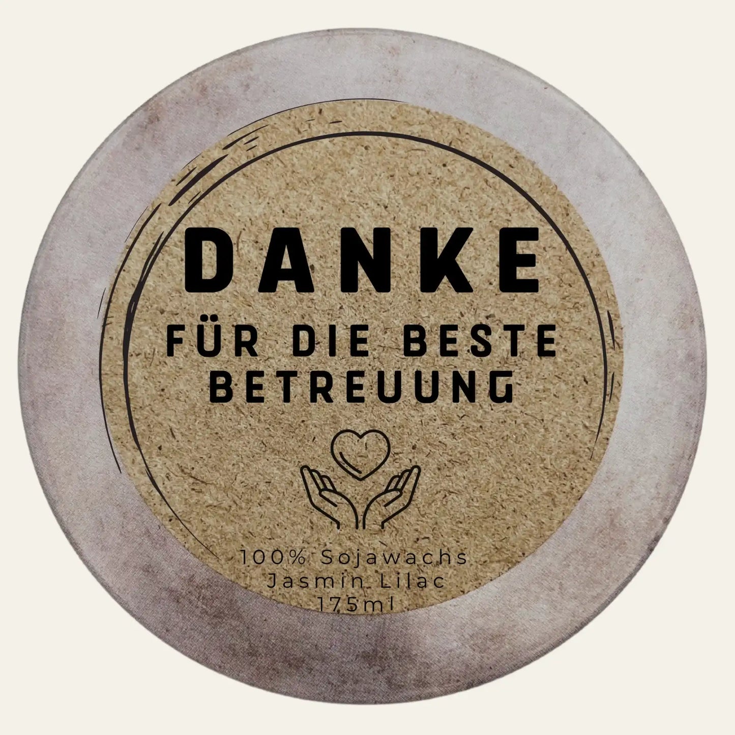 Handgemachte Duftkerze „Danke für die beste Betreuung“ – Personalisierbares Dankeschön-Geschenk