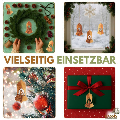 Krippen-Anhänger aus Olivenholz – 3er-Set