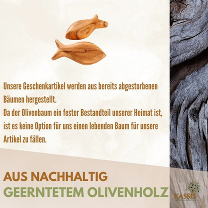 Christlicher Fisch aus Olivenholz – Handschmeichler – weitere Produktansicht 8 von 10
