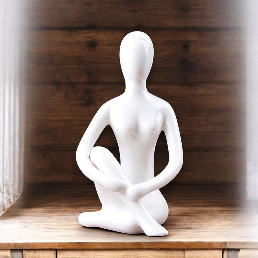 12 Weiße Yoga - Figurinen, schaffe Deine inspirierende Atmosphäre! - Stein.Kunst.Werk.