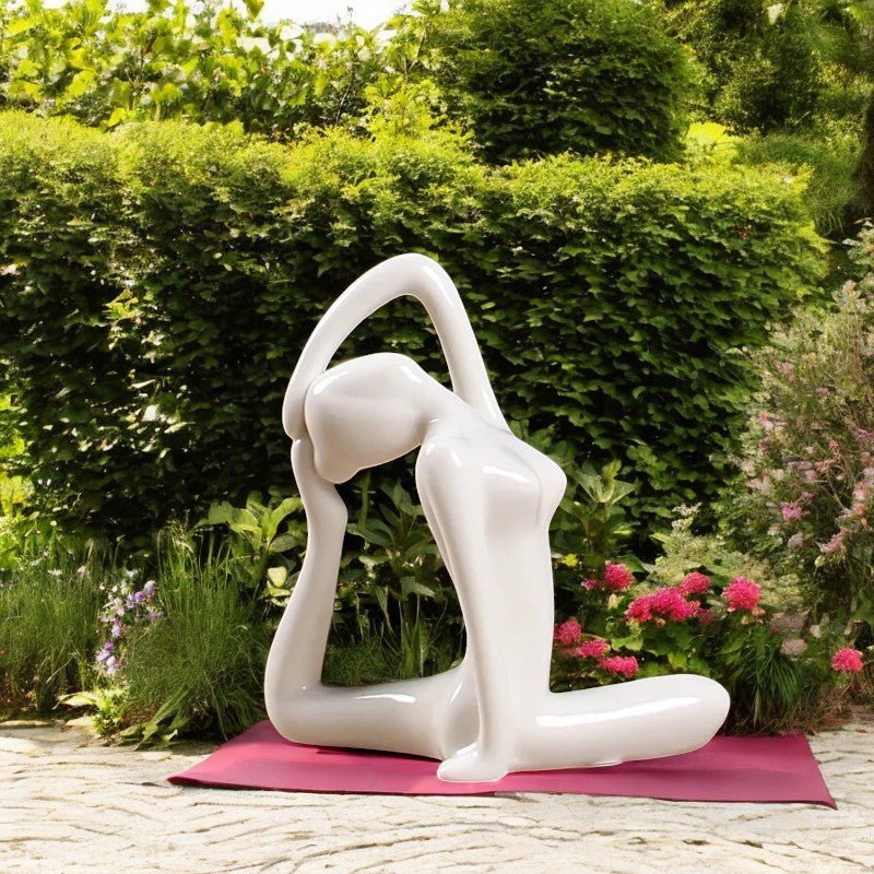 12 Weiße Yoga - Figurinen, schaffe Deine inspirierende Atmosphäre! - Stein.Kunst.Werk.