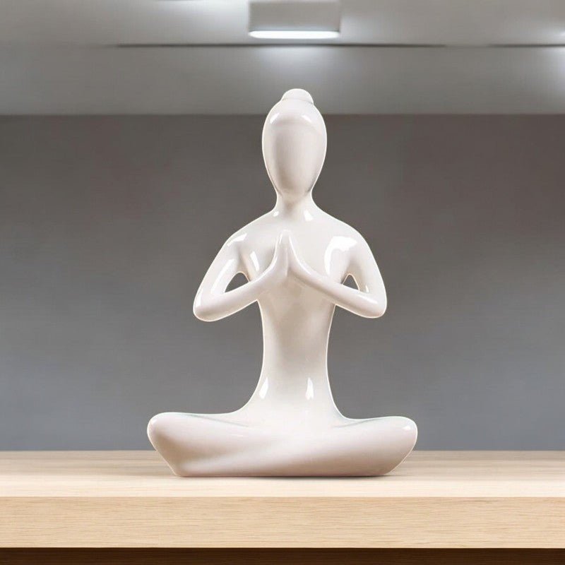 12 Weiße Yoga - Figurinen, schaffe Deine inspirierende Atmosphäre! - Stein.Kunst.Werk.