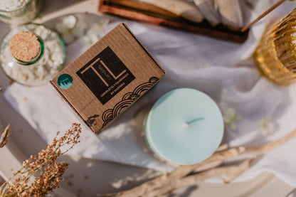 Hand-made Soy Wax Candle with Forest Scent - Mint Green