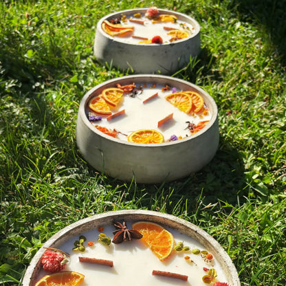 XXL Citronella-Betonkerze „Big Grey – Mugge Schreck“ – Handgemachtes Unikat mit drei Holzdochten - by SteinKunstWerk | Outdoor aus nachhaltiger Herstellung