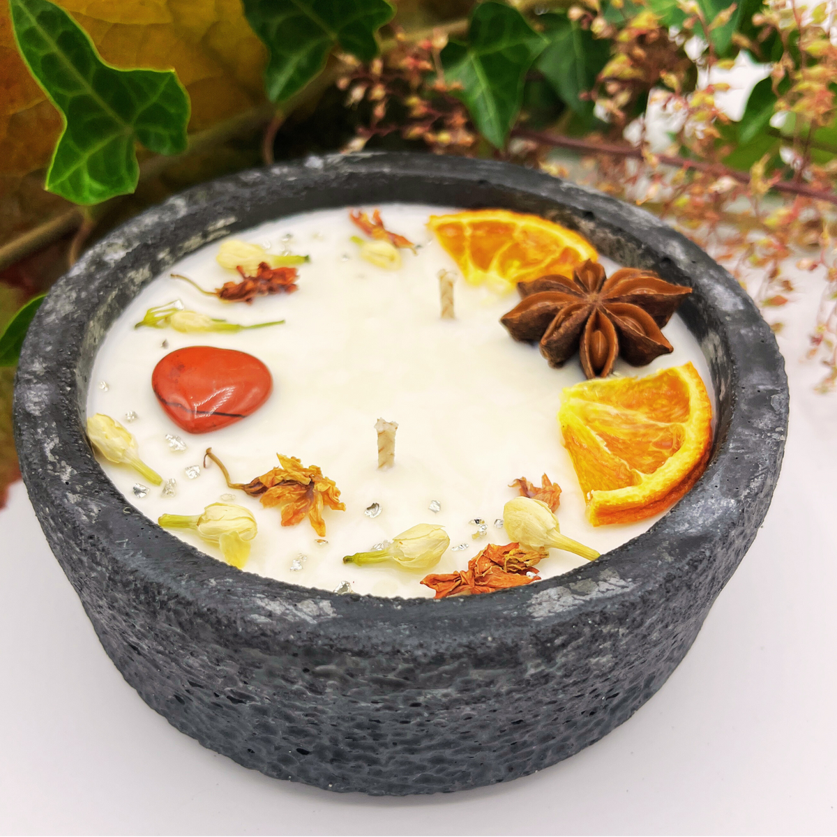 Bougie XL à la citronnelle « La Braise » – produit principal noir
