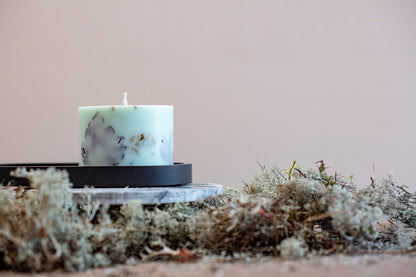 Hand-made Soy Wax Candle with Forest Scent - Mint Green