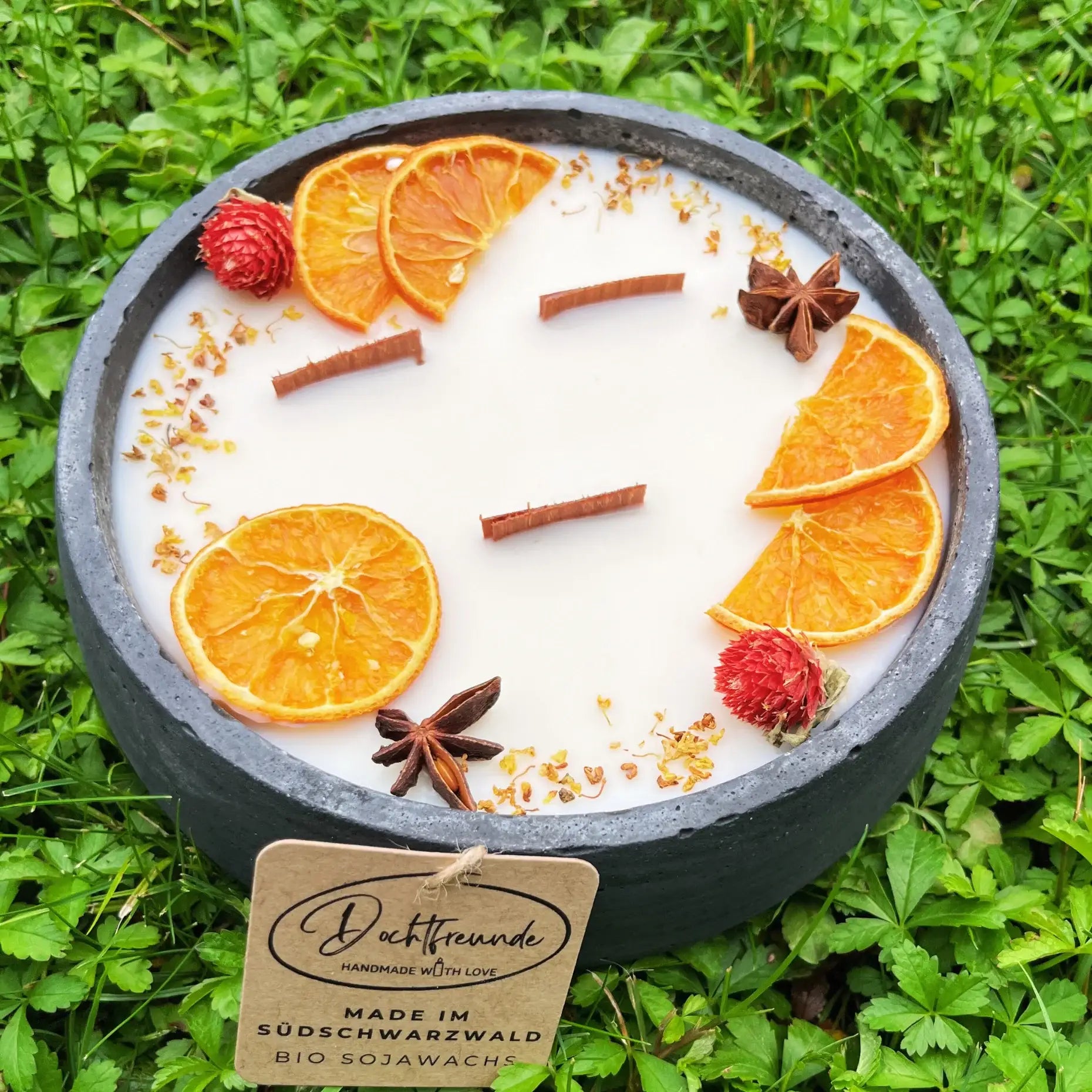 Citronella-Betonkerze XXL „Big Black – Mugge Schreck“ - by SteinKunstWerk | Outdoor aus nachhaltiger Herstellung