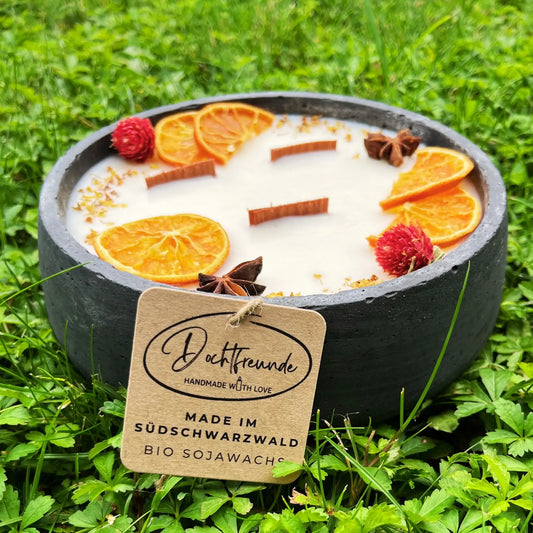 Citronella-Betonkerze XXL „Big Black – Mugge Schreck“ - by SteinKunstWerk | Outdoor aus nachhaltiger Herstellung