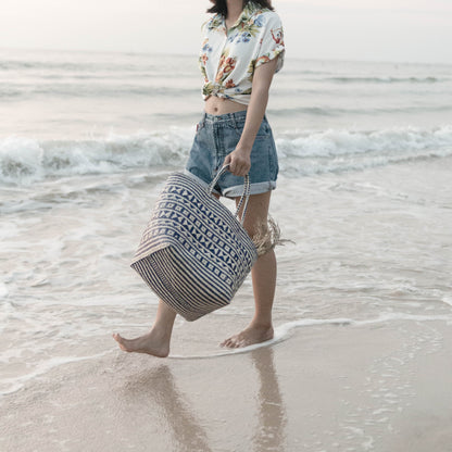 Handtasche KIDUL (blau) – Rattan