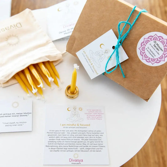 20-Minuten-Kerzen | I am mindful & focused - by SteinKunstWerk | aus nachhaltiger Herstellung