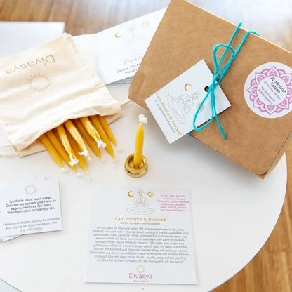 20-Minuten-Kerzen | I am mindful & focused - by SteinKunstWerk | aus nachhaltiger Herstellung