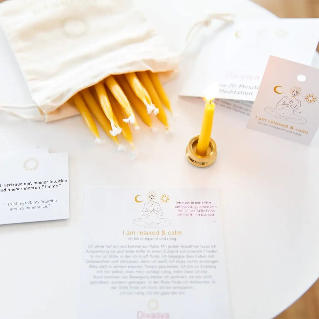 20-Minuten-Kerzen | I am enough & worthy - by SteinKunstWerk | aus nachhaltiger Herstellung