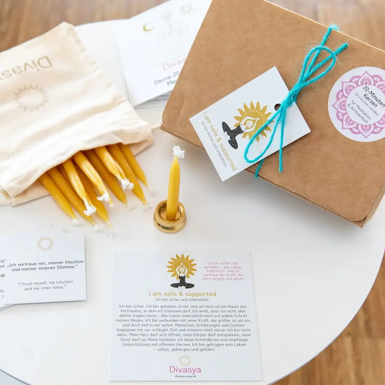 20-Minuten-Kerzen | I am balanced & aligned - by SteinKunstWerk | aus nachhaltiger Herstellung