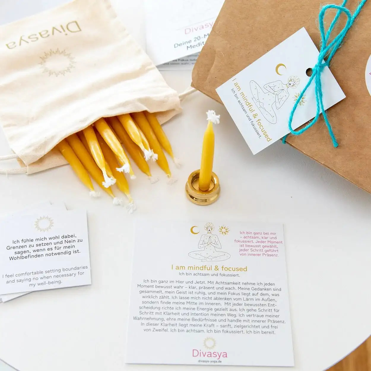 20-Minuten-Kerzen | I am relaxed & calm - by SteinKunstWerk | aus nachhaltiger Herstellung