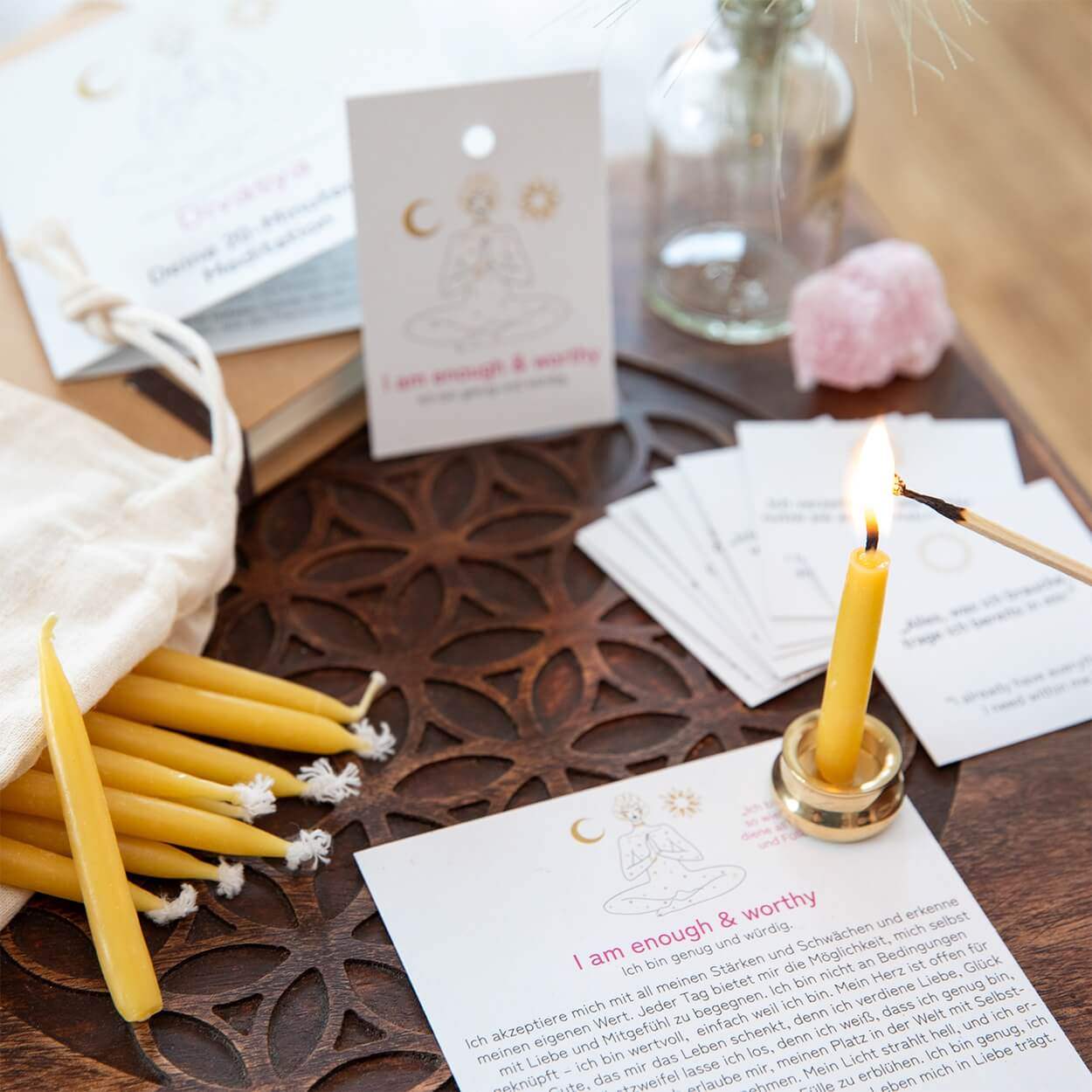 20-Minuten-Kerzen | I am balanced & aligned - by SteinKunstWerk | aus nachhaltiger Herstellung