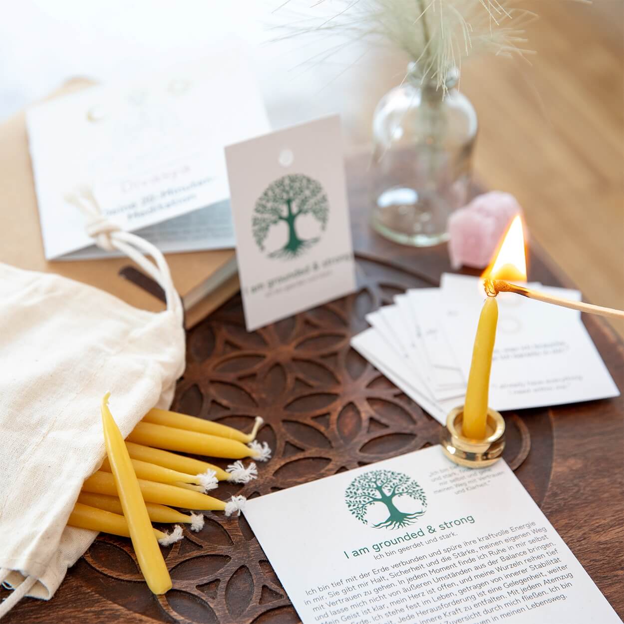 20-minute ritual candles – stability & self-worth